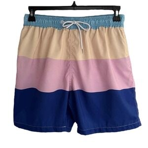 Boardies Swim‎ Trunks Colorblock Fun Multicolor Men's Size Large